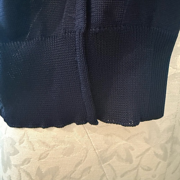 NWT Roberto Cavalli Midnight Blue Lace cardigan knit sweater. Size 42 USA 6 - Picture 2 of 8